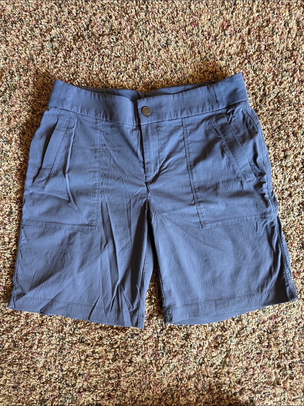 Athleta Slate Blue Trekkie Bermuda Shorts Size 8